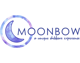 A captivating logo for Moon Bow, a company that offers a unique childcare experience.
