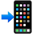 An emoji, portraying a modern smartphone, symbolizing mobile communication.