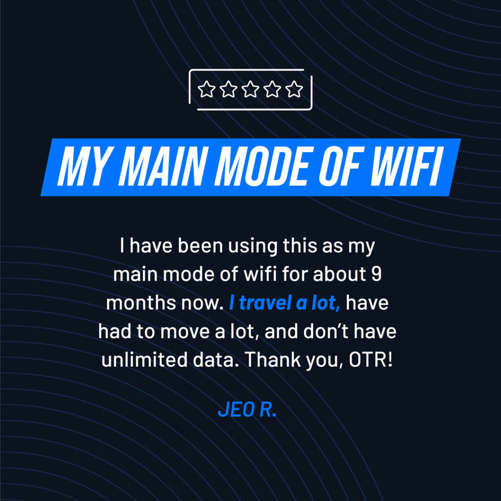 Customer Review: Dependable WiFi Solution for Frequent Travelers and On-the-Move Users by OTR